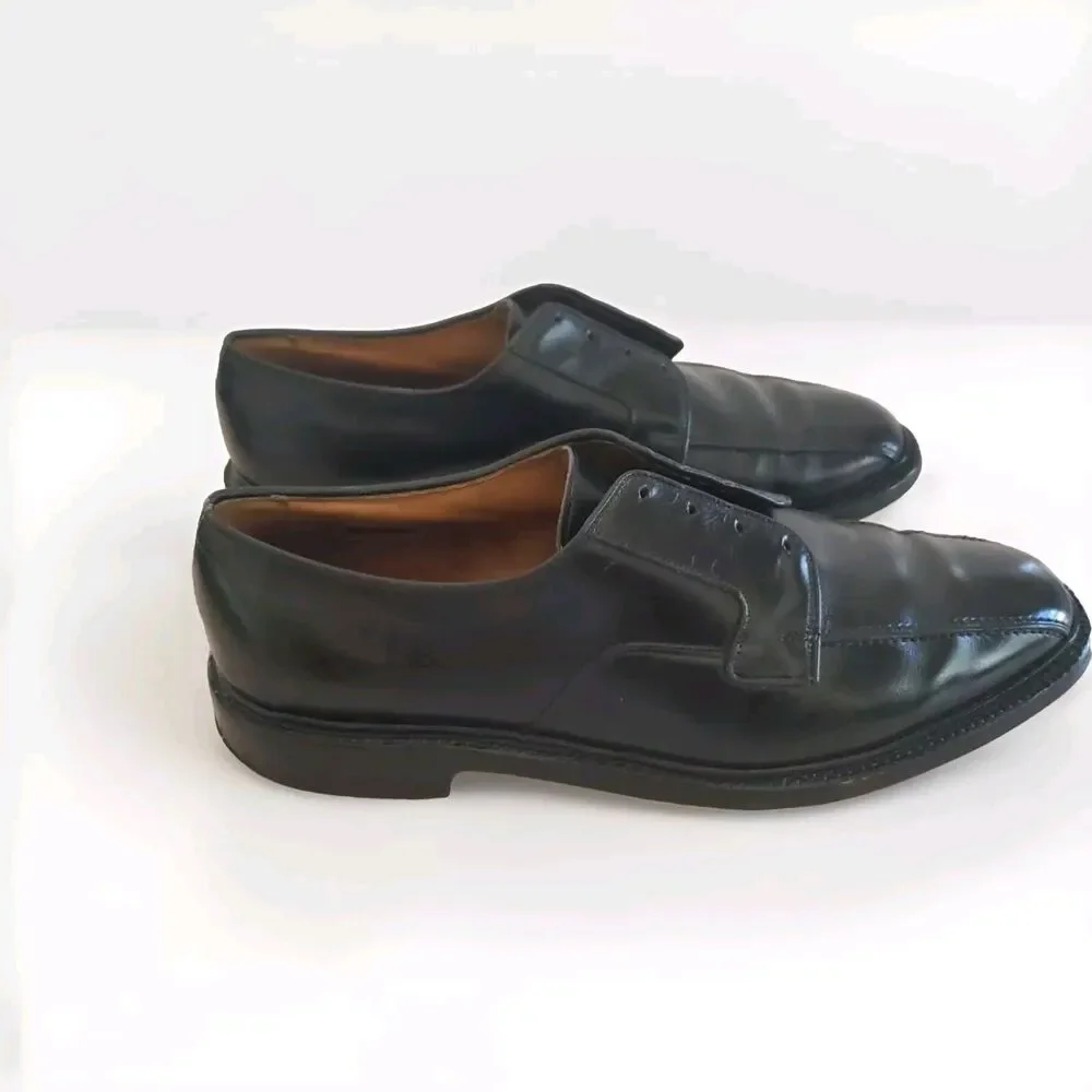 Allen Edmonds Hillcrest Derby Black Dress Shoe Mens 13D  Bicycle NO LACES